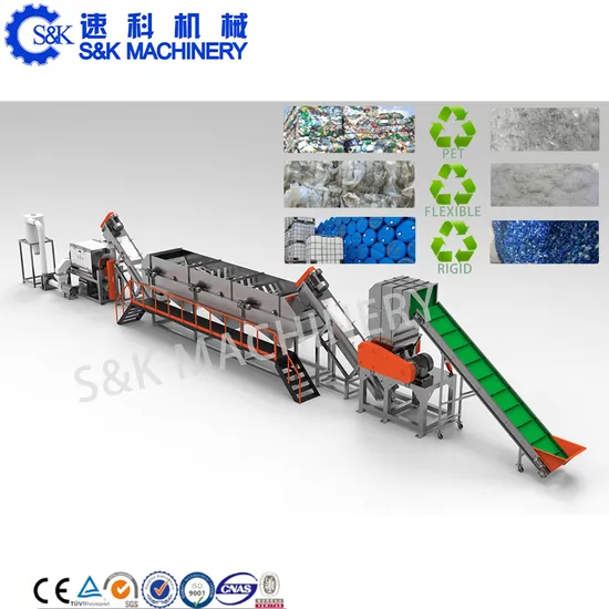 Automatic Small Waste Plastic Bag Pet Washing Recycling Machine PE PP HDPE Pellet Pet Plastic Film Bottles Waste Washing Recycling Machinery